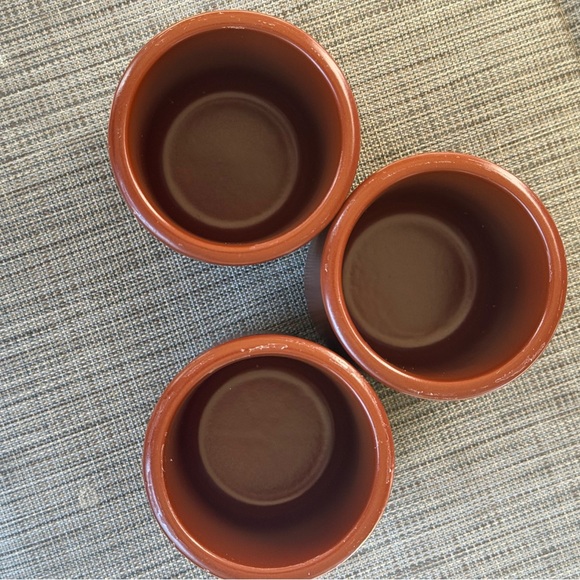 La Fermiere set of 3 chocolate brown terra-cotta pots￼ - Picture 3 of 7